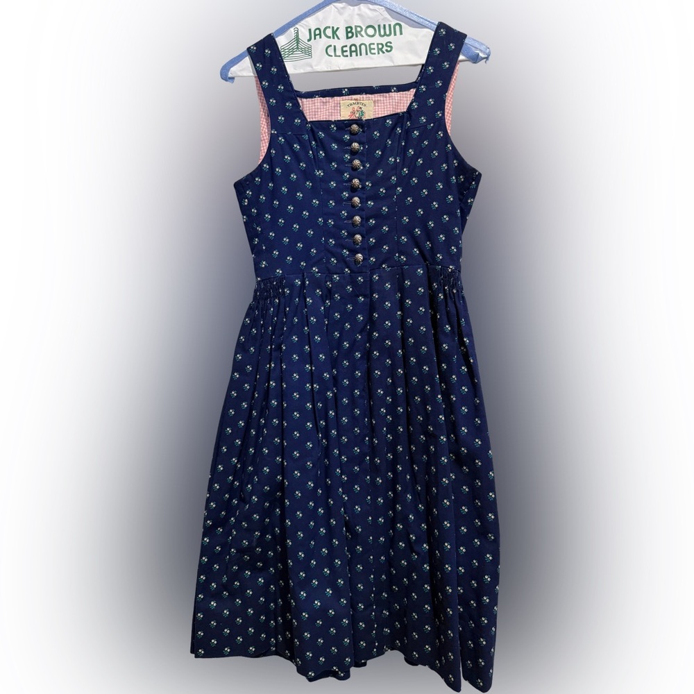 Exceptional Vintage Trachten Leder Loden Stassny Dress 36